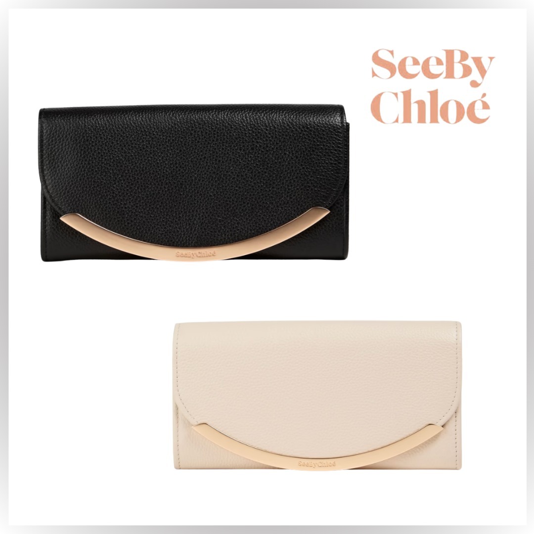 【See By Chloe】ペブル加工レザー ウォレット ＊関税/送料込み