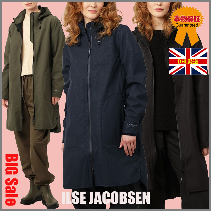 【ILSE JACOBSEN】BIG Sale★ナイロン ロングジャケット