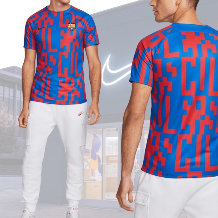 主役級【Nike ナイキ】FC Barcelona プレマッチ 半袖シャツ