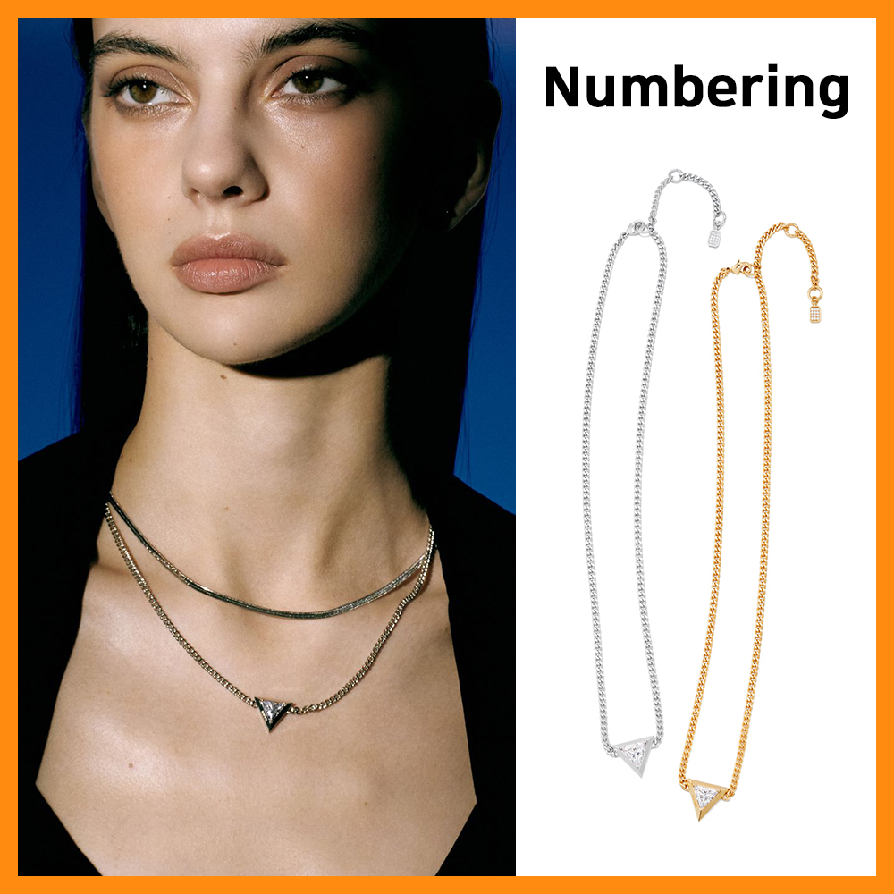 大人気 【Numbering】 Inverted Triangle Necklace #5795