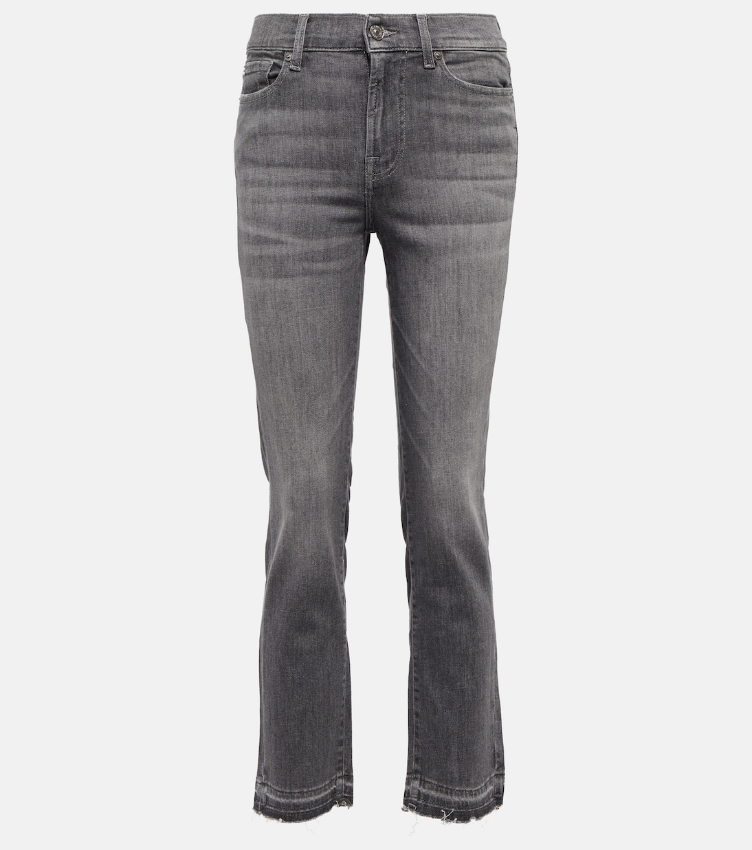 【7 For All Mankind】 Mid-rise croppedストレートジーンズ