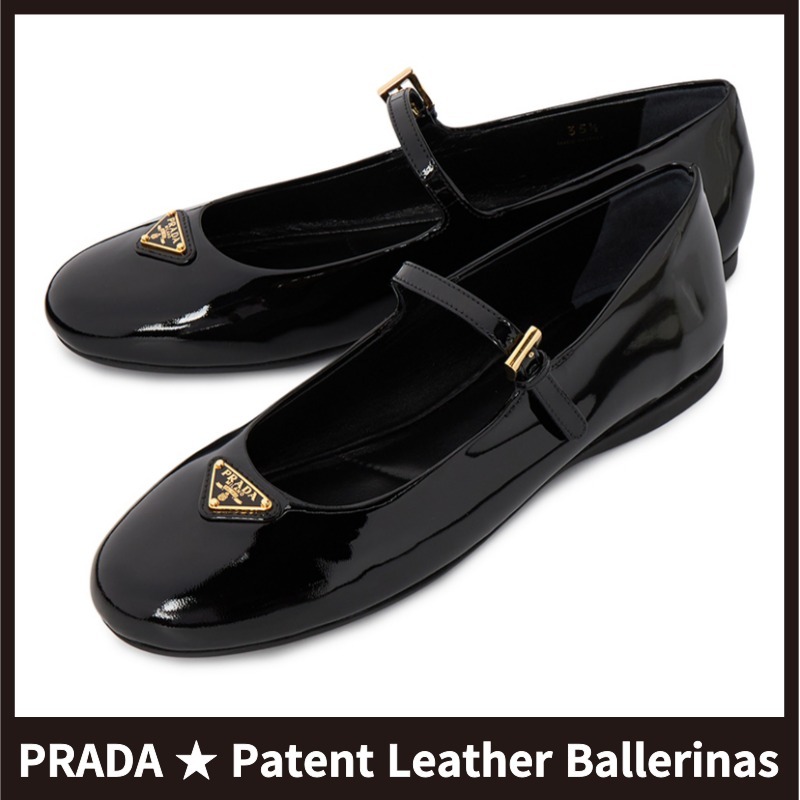 【PRADA】Patent Leather Ballerinas Shoes★送料関税込★正品★