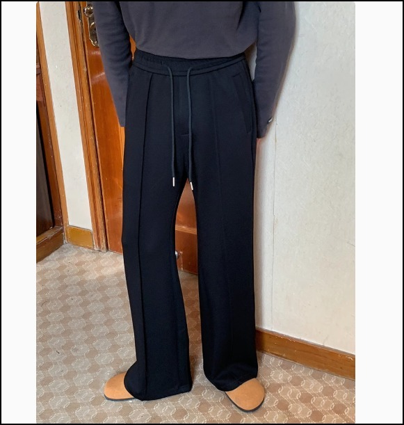 綺麗め ウェットパンツ ウェストゴム ワイドパンツ お出かけ