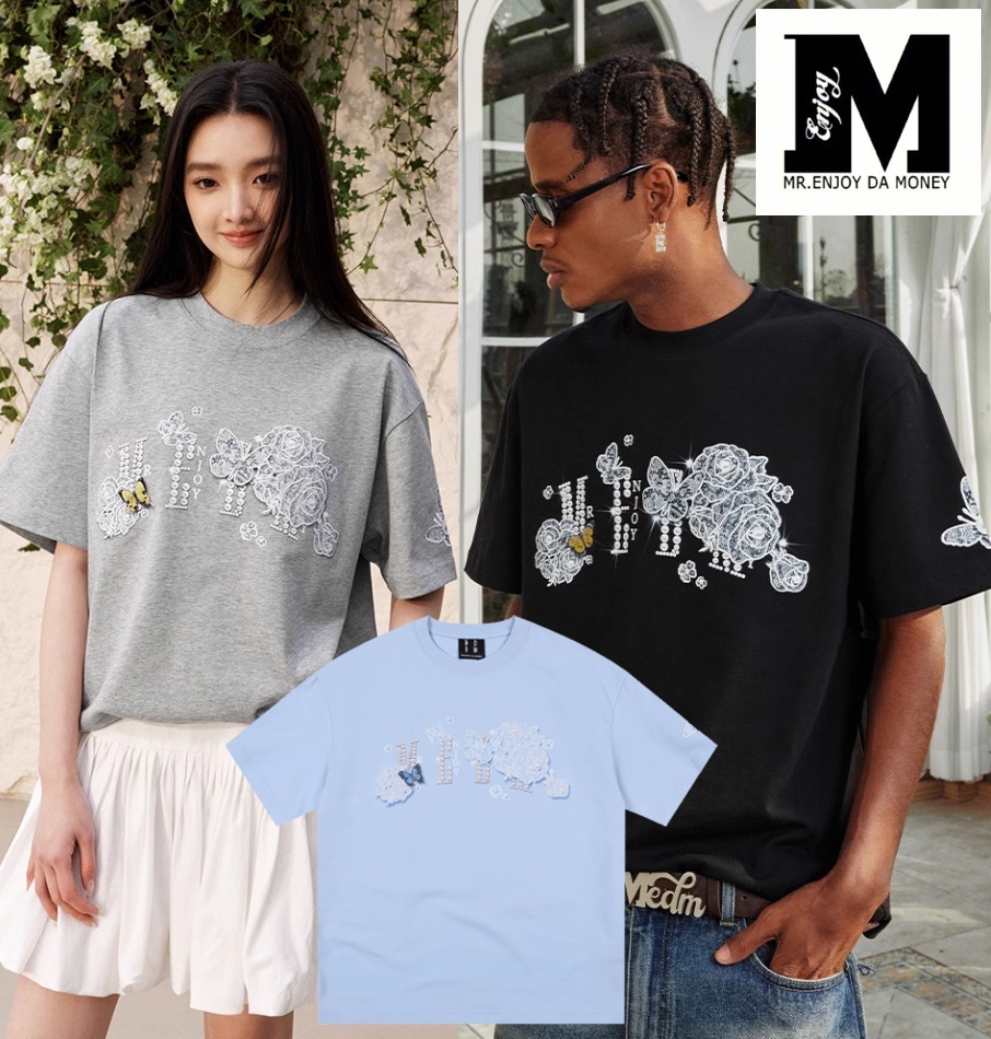 送料関税込み[M.E.D.M]レースTシャツ★男女兼用★大人気★新作★