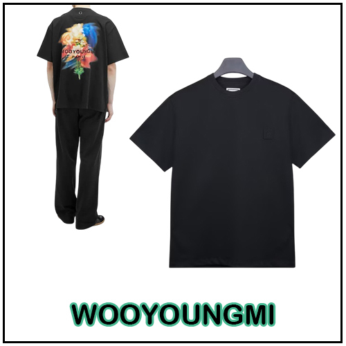 ★【WOOYOUNGMI】 フラワー バックロゴ 半袖 シャツ★