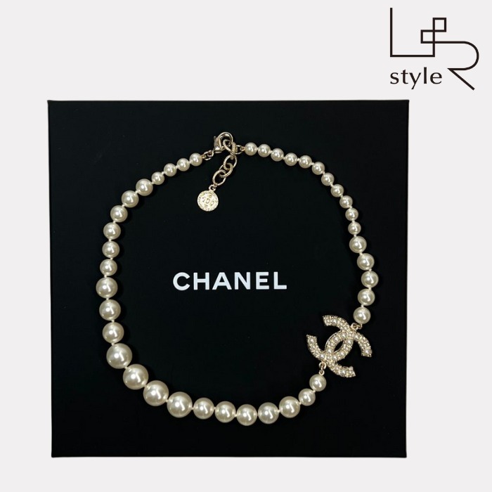 【Chanel】100周年 限定 CCマーク パール チョーカー・中古