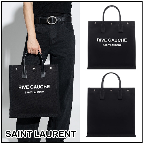 ★【SAINT LAURENT】 ロゴ プリント キャンバス トートバッグ★