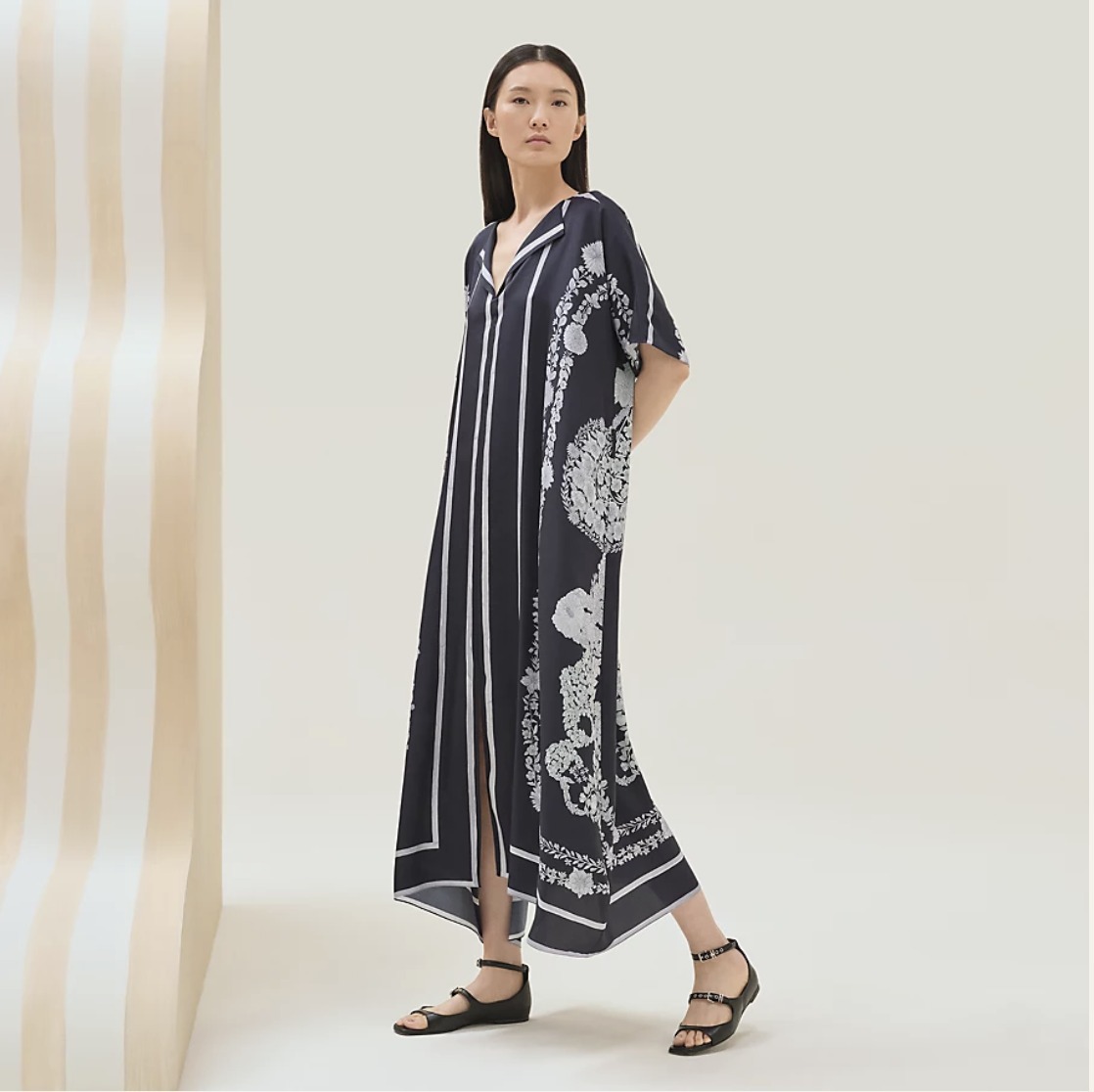 エレガント♪【 HERMES 】Brides de Gala en Fleursワンピース HERMES】エレガント☆ワンピース Brides de Gala en Fleurs