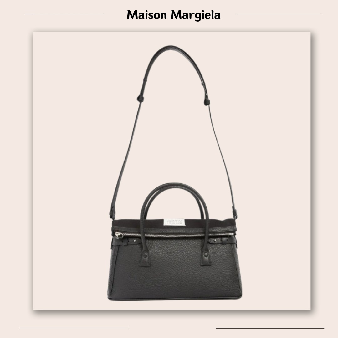 ハンドバッグ【MAISON MARGIELA】送料関税込み 底鋲付き レザー Maison Margiela〉ハンドバッグ(関税込み)