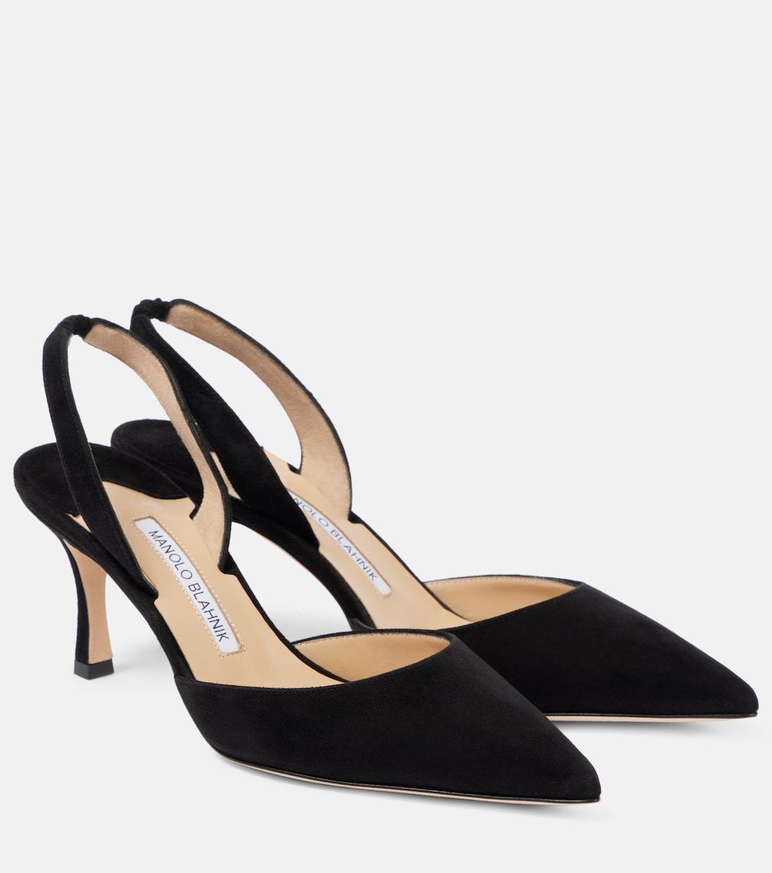 【Manolo Blahnik】 Carolyne 70スエードスリングバックパンプス