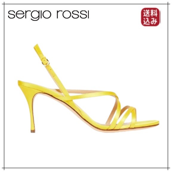 （送料込み）Sergio Rossi サテンスリングバックサンダル