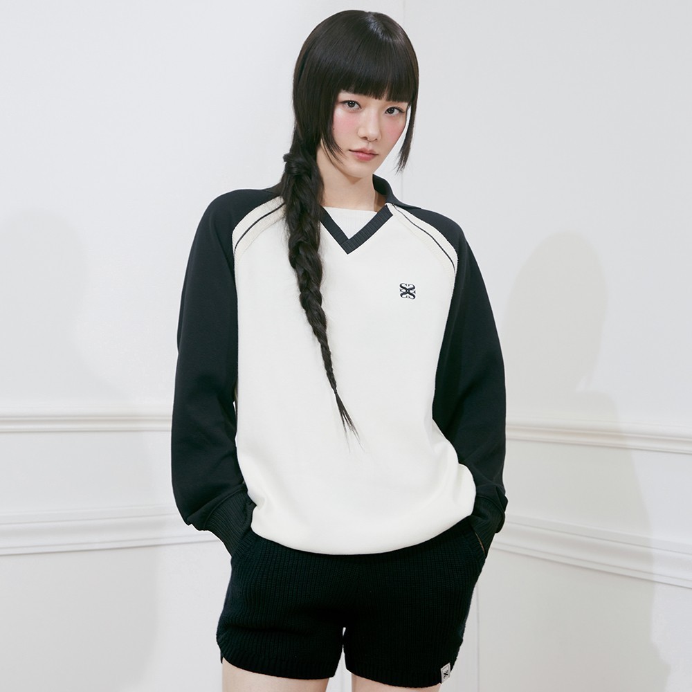 スウェット・トレーナー SATUR [Park Gyu-young PICK] Lausanne Sweatshirt Navy