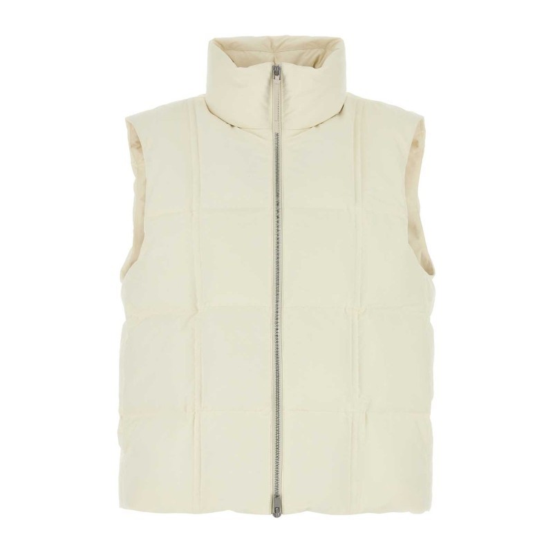 ダウンベスト Jil Sander Ivory polyester sleeveless down jacket