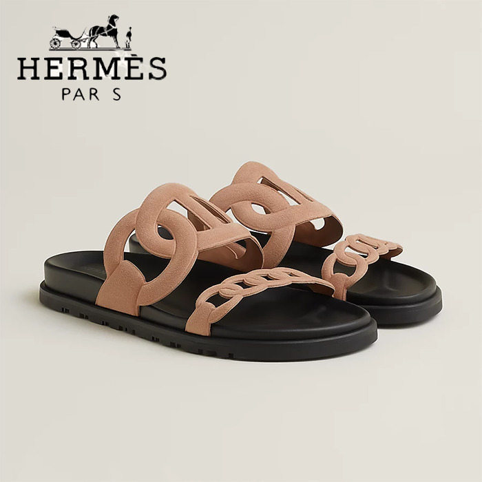 《大胆でエレガント /ベージュ系》HERMES サンダル EXTRA