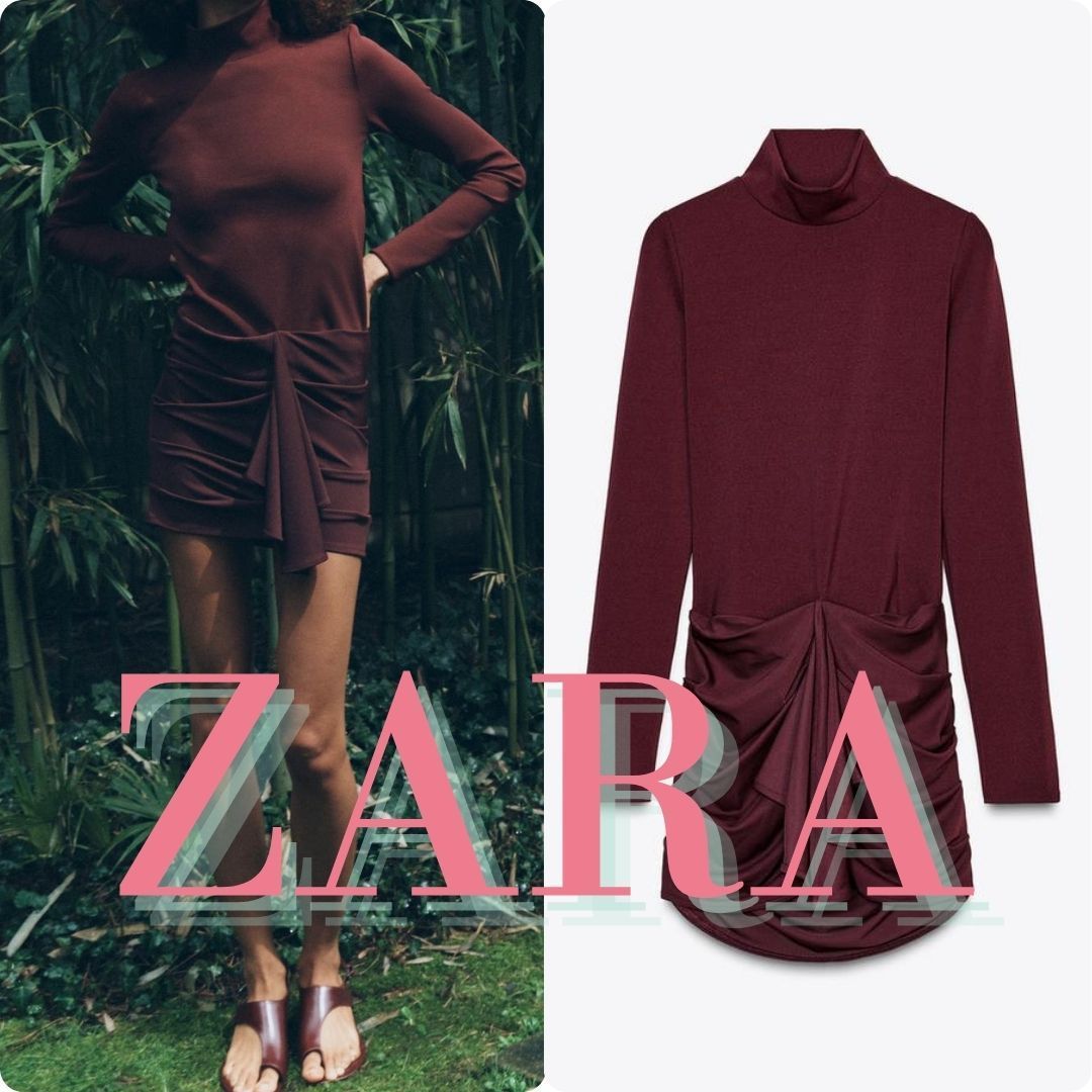 ZARA スリットショート丈ワンピース 1198/004