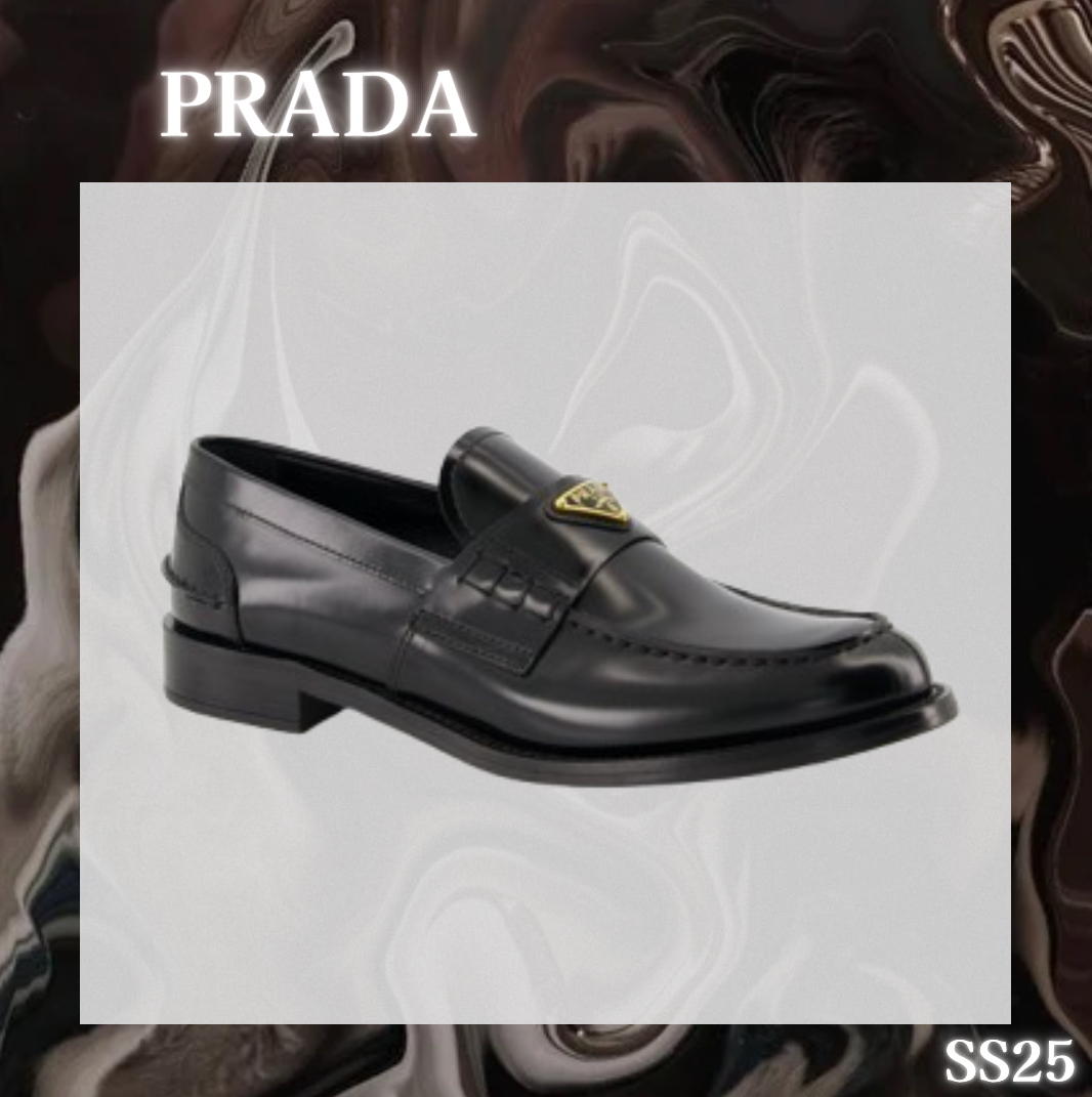 PRADA BRUSHED LEATHER LOAFERS SS25【新作】