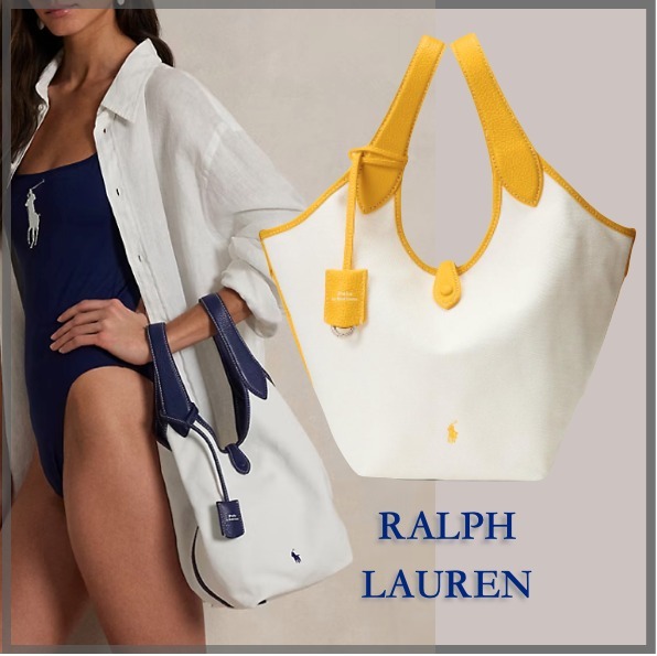 Ralph Lauren☆刺繍 ポニーロゴ キャンバス トート バッグ