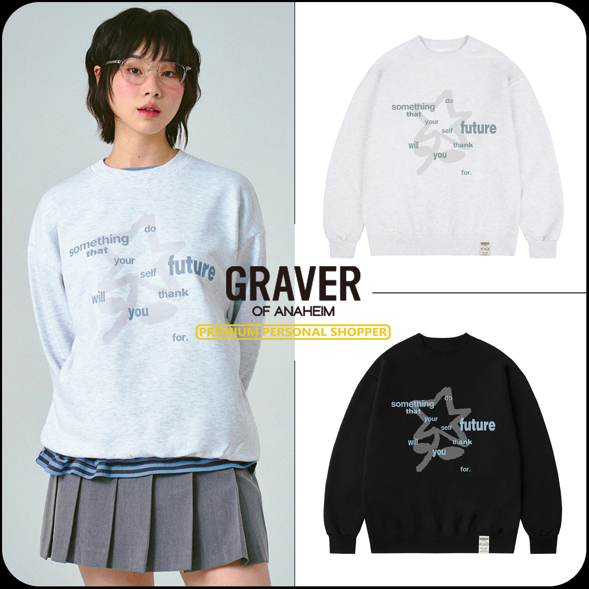 [GRAVER]★25SS★韓国人気★SOMETHING SWEATSHIRT