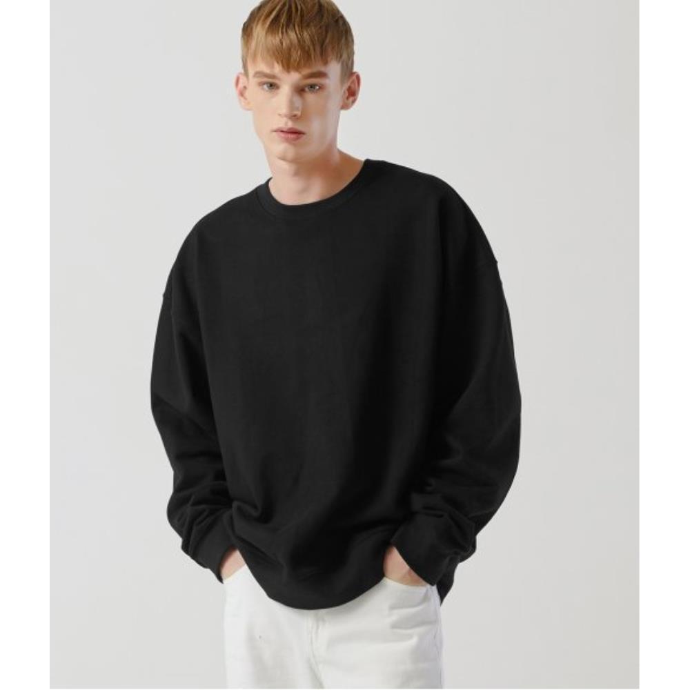 シャツ TRILLION Essential Cut Overfit Man to Man BLACK TRFMT04BK