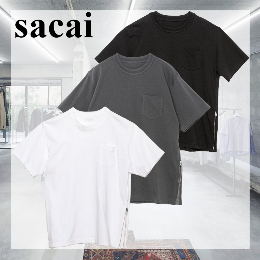 国内より1WEEK【sacai】Side Zip Cotton T-Shirt