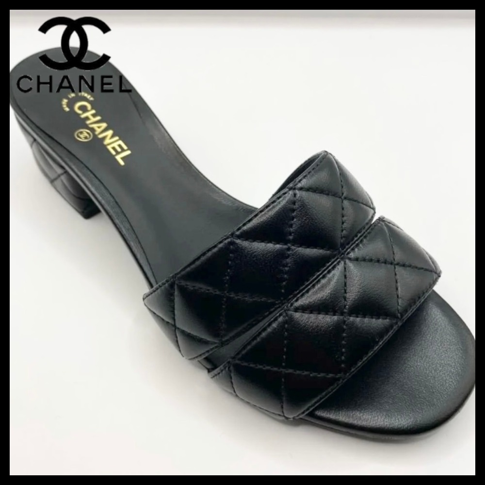 【ALL BLACKでかっこよく♪】CHANEL ミュール