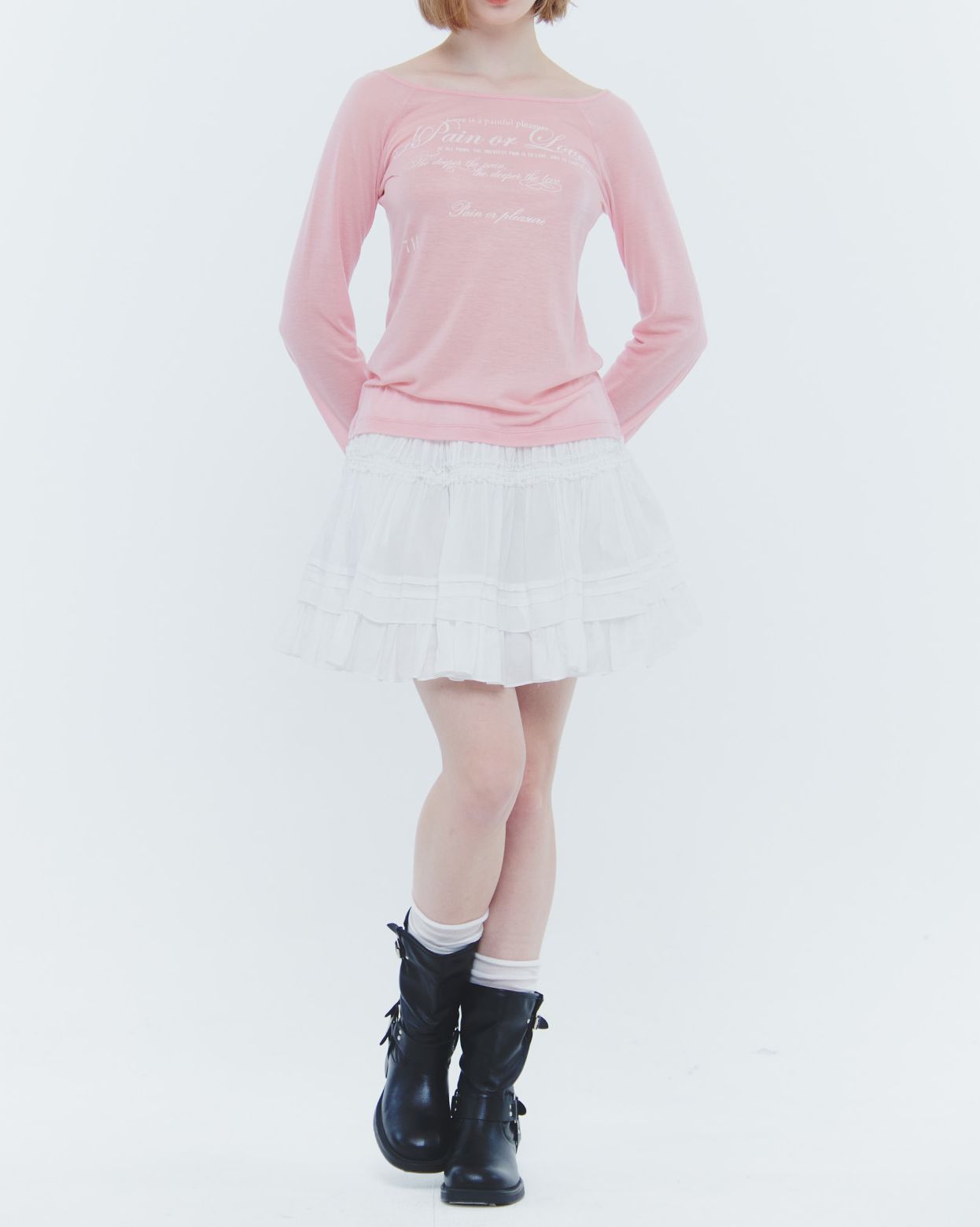 PAIN OR PLEASURE★韓国★人気★ARIEL TIERED SKIRT /追跡あり