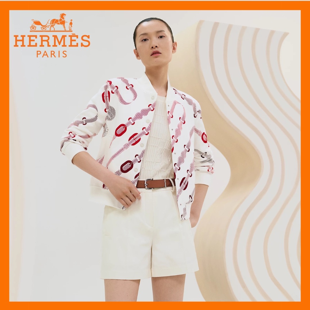 【春コーデに♪25SS】HERMES コーチング・リミックス ブルゾン