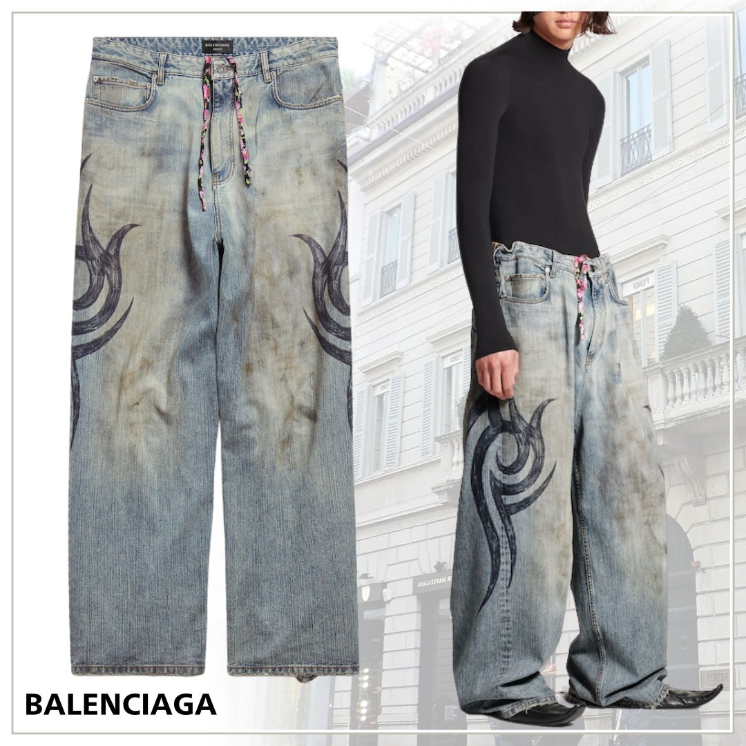 大人のリッチ感【BALENCIAGA】ストレッチ ニー Baggy パンツ