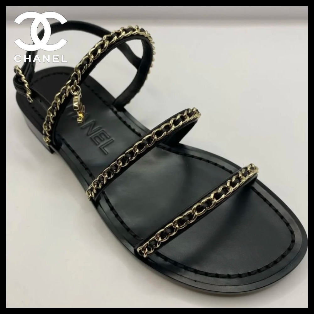 【足元に輝きをプラス♪】CHANEL サンダル