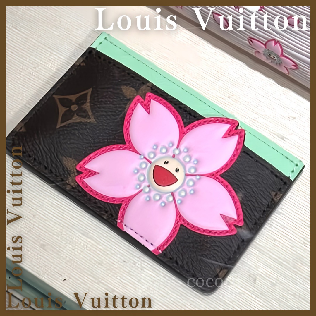 【村上隆コラボ】◆LouisVuitton◆カードケース 桜 カードケース