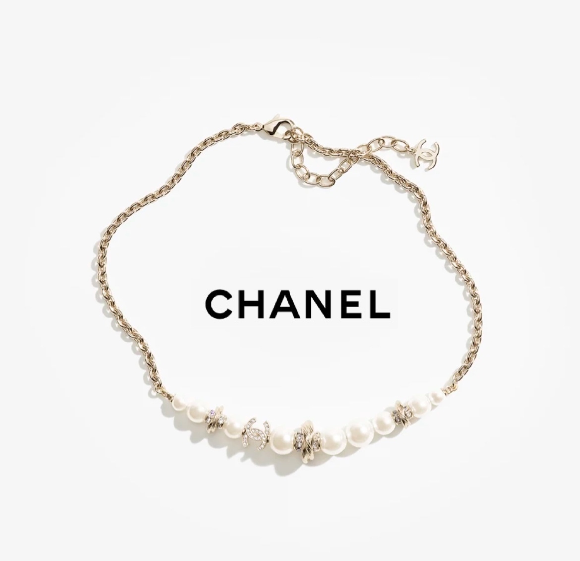 【パールとココマーク♪】CHANEL 25S CCロゴ ネックレス