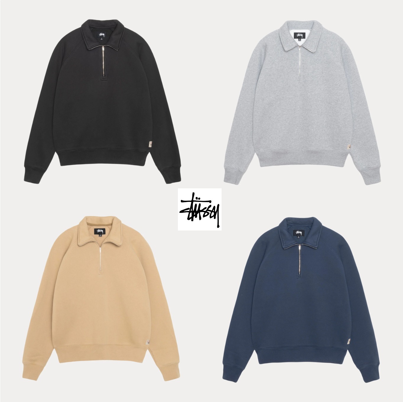 【Stussy】RELAXED HALF ZIP ☆襟付き＆ZIPが今風♪オシャレ感♪