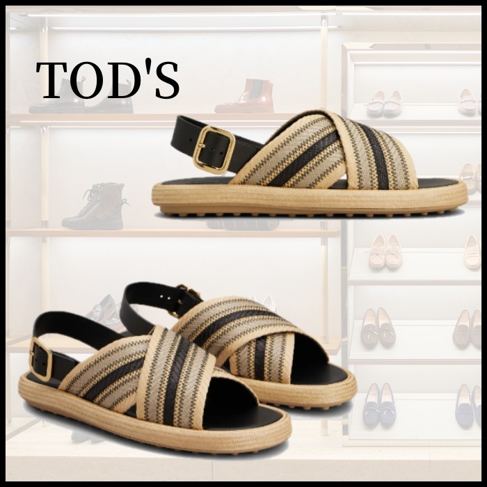 ◆TOD´S◆トッズ ファブリック＆レザー サンダル