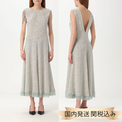 関税込★VIP価格【FENDI】ノースリーブ ポプリン ドレス ノースリーブ FENDI(フェンディ) ワンピース・オールインワン