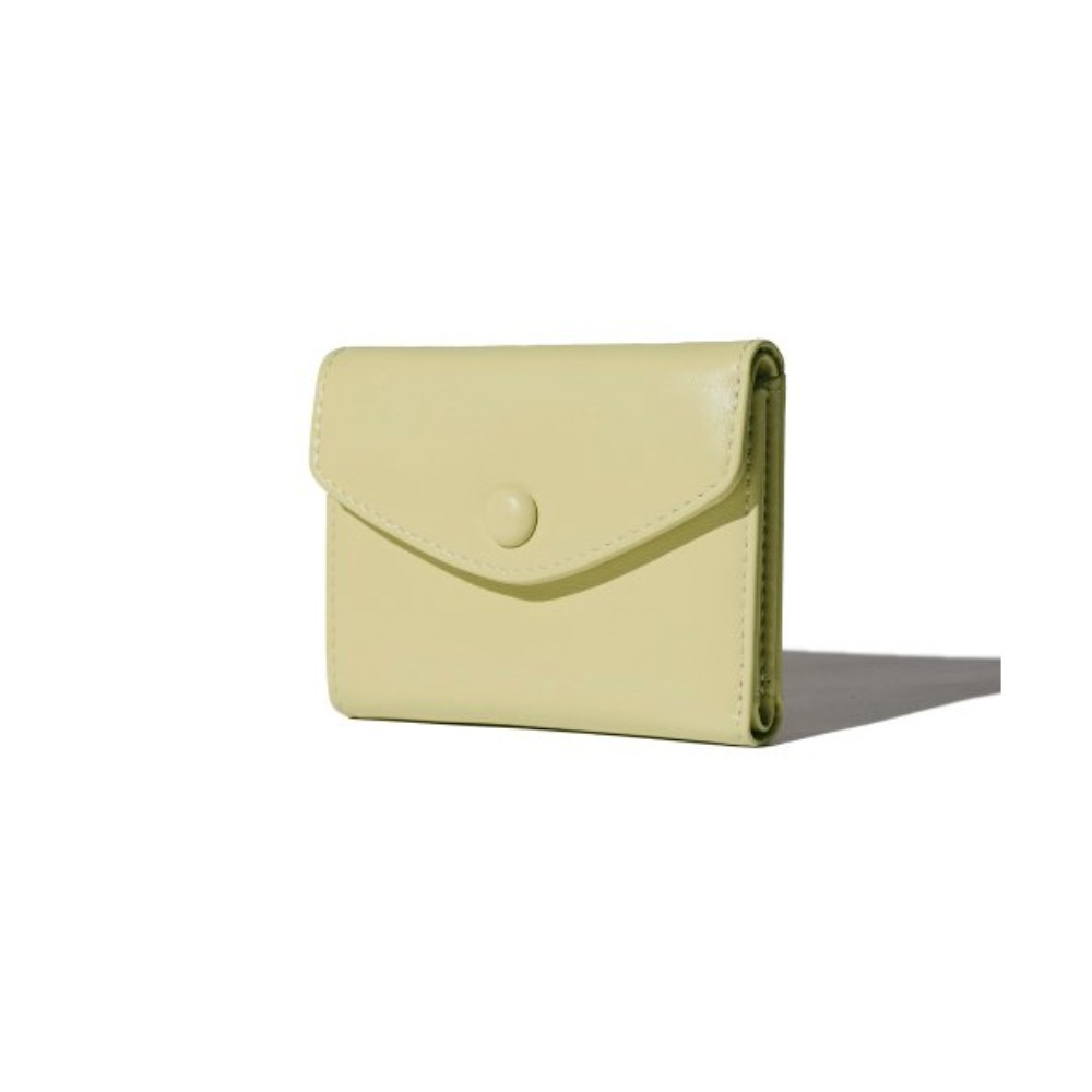 ★lemasque★ Dot Mini Wallet Bill Card Wallet Pale Lemon L08