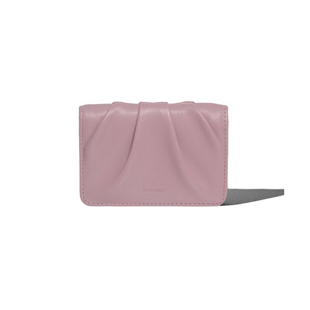 ★lemasque★ Dow Soft Women's Leather Card Wallet Dusty Purp