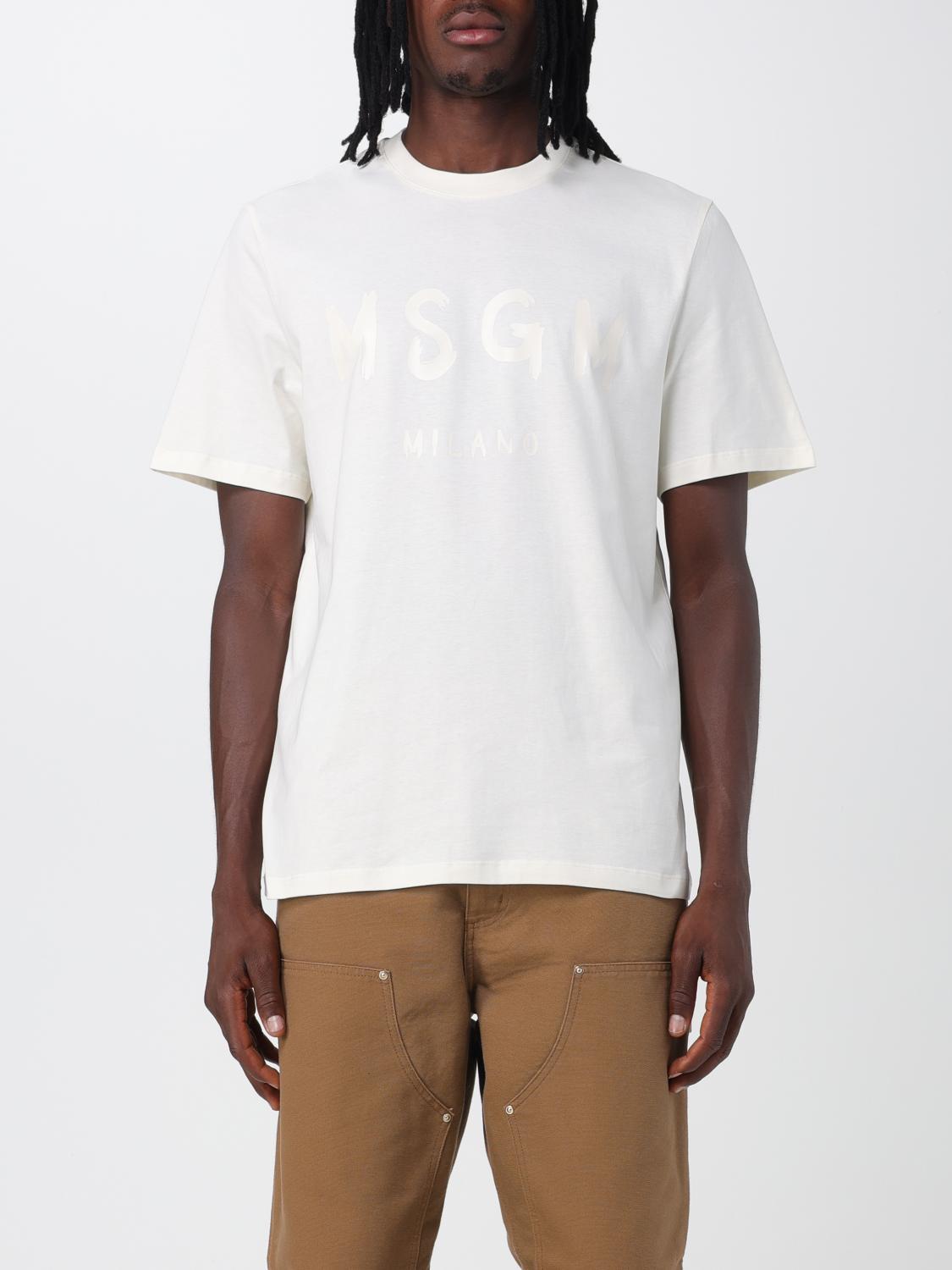 Tシャツ・カットソー MSGM Men T-shirt Ivory 3540MM510237798 02