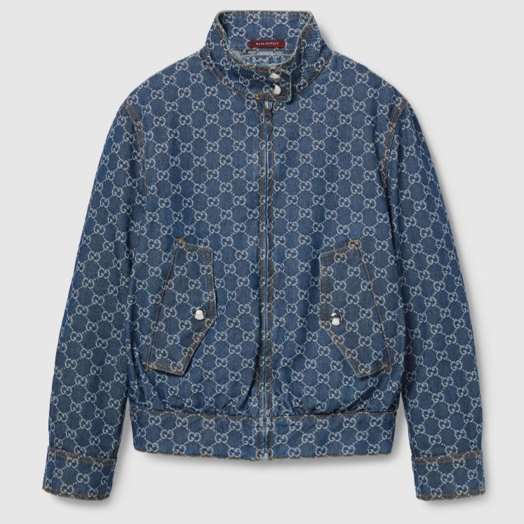GUCCI《GGデニム ジャガード ジャケット》ブルー DHL発送 直営店