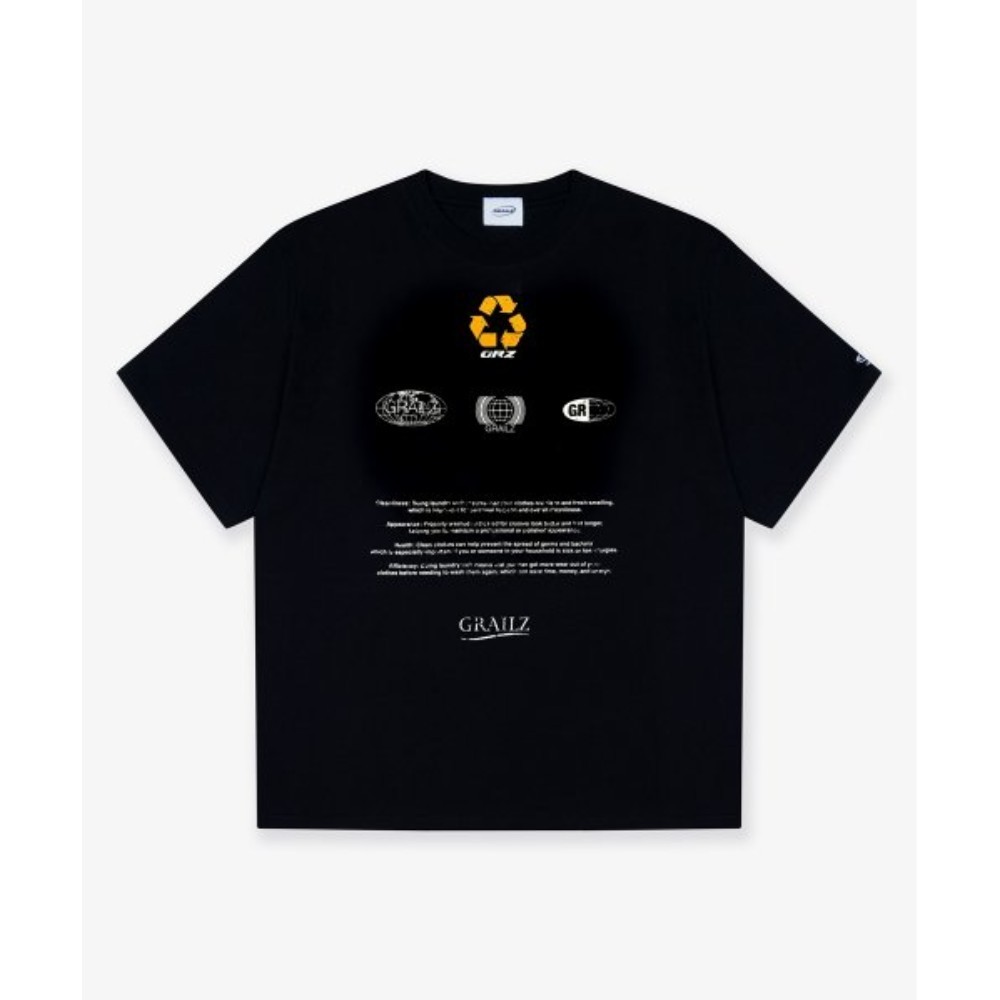 ★GRAILZ★ RECYCLED GRAPHIC TSHIRT BLACK GR23SSMS11BK
