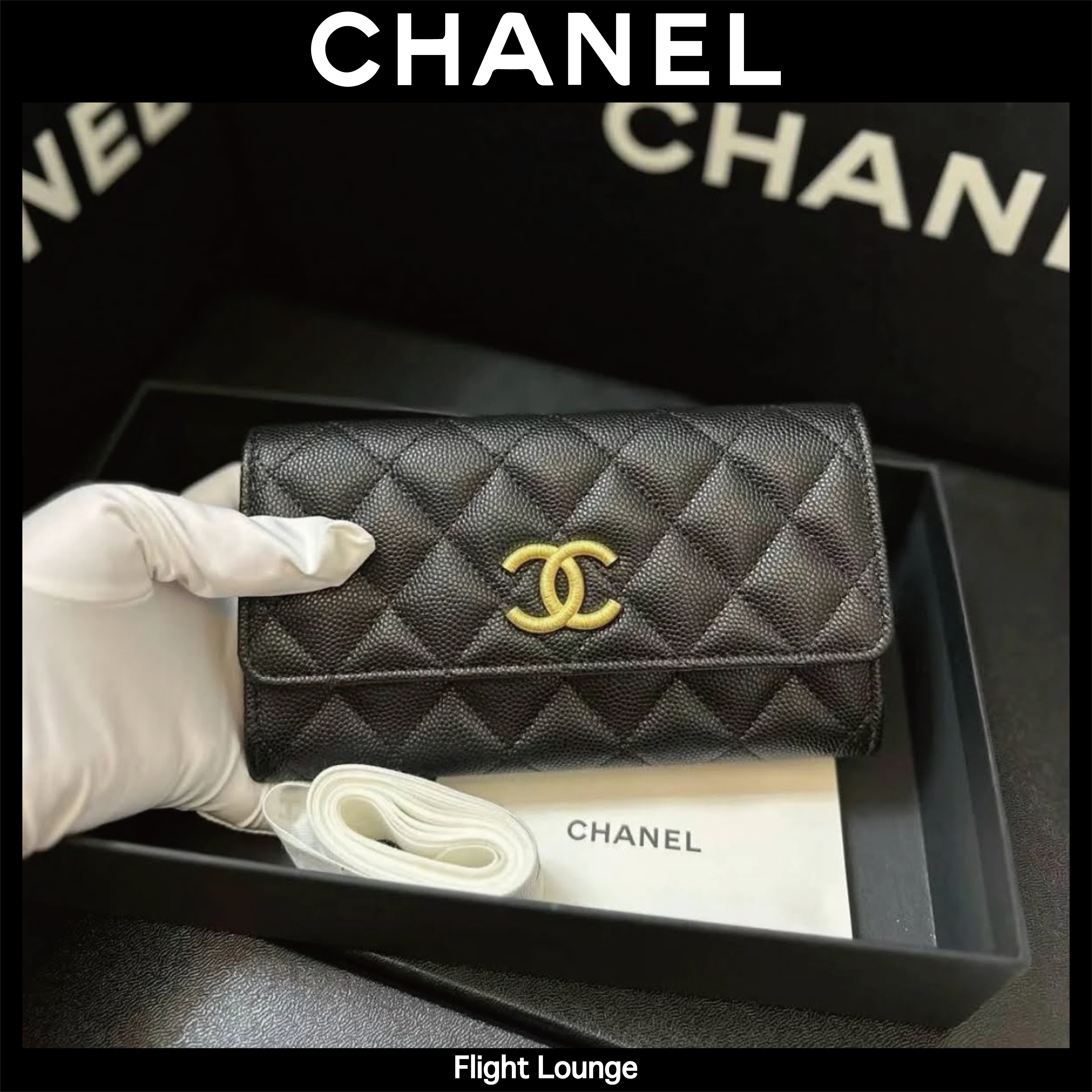 大人気★CHANEL★ロングウォレット キャビアスキン