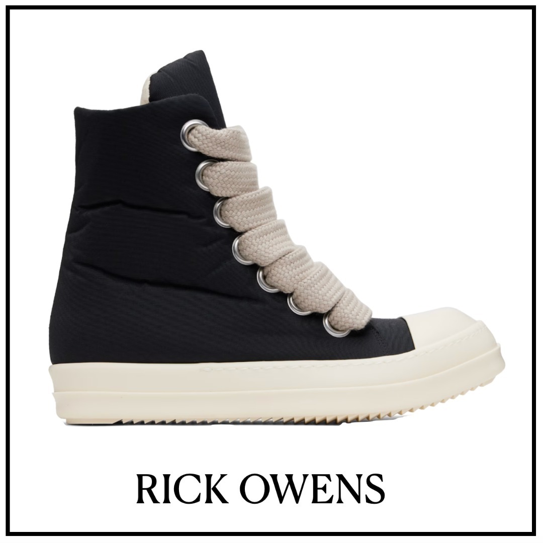 【RICK OWENS】 Hollywood Jumbo Laces Abstract スニーカー
