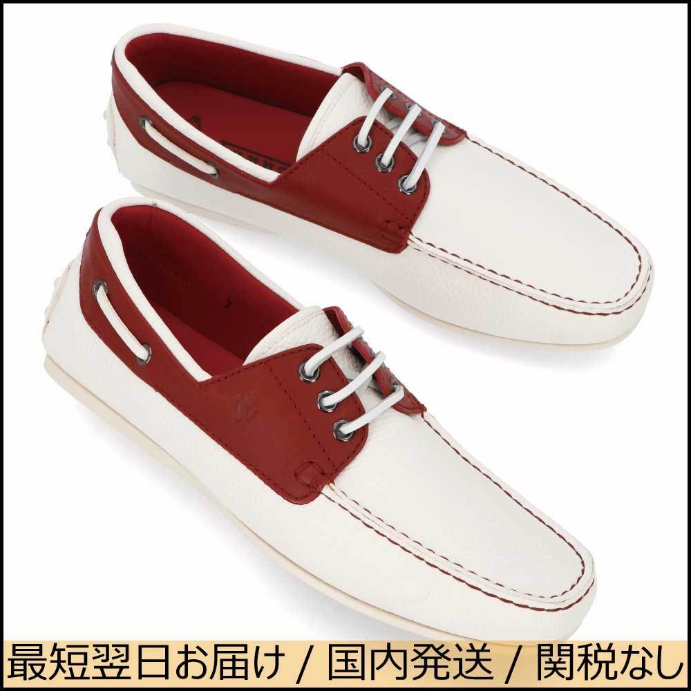 TOD'S ドライビングシューズ ゴンミーニ フェラーリ ホワイト