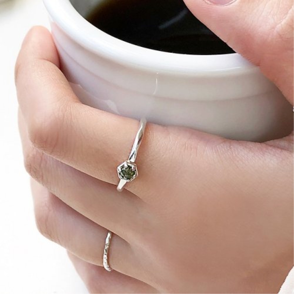 ★47bag ★ 925 Silver Meteor Diamond Ring 664087