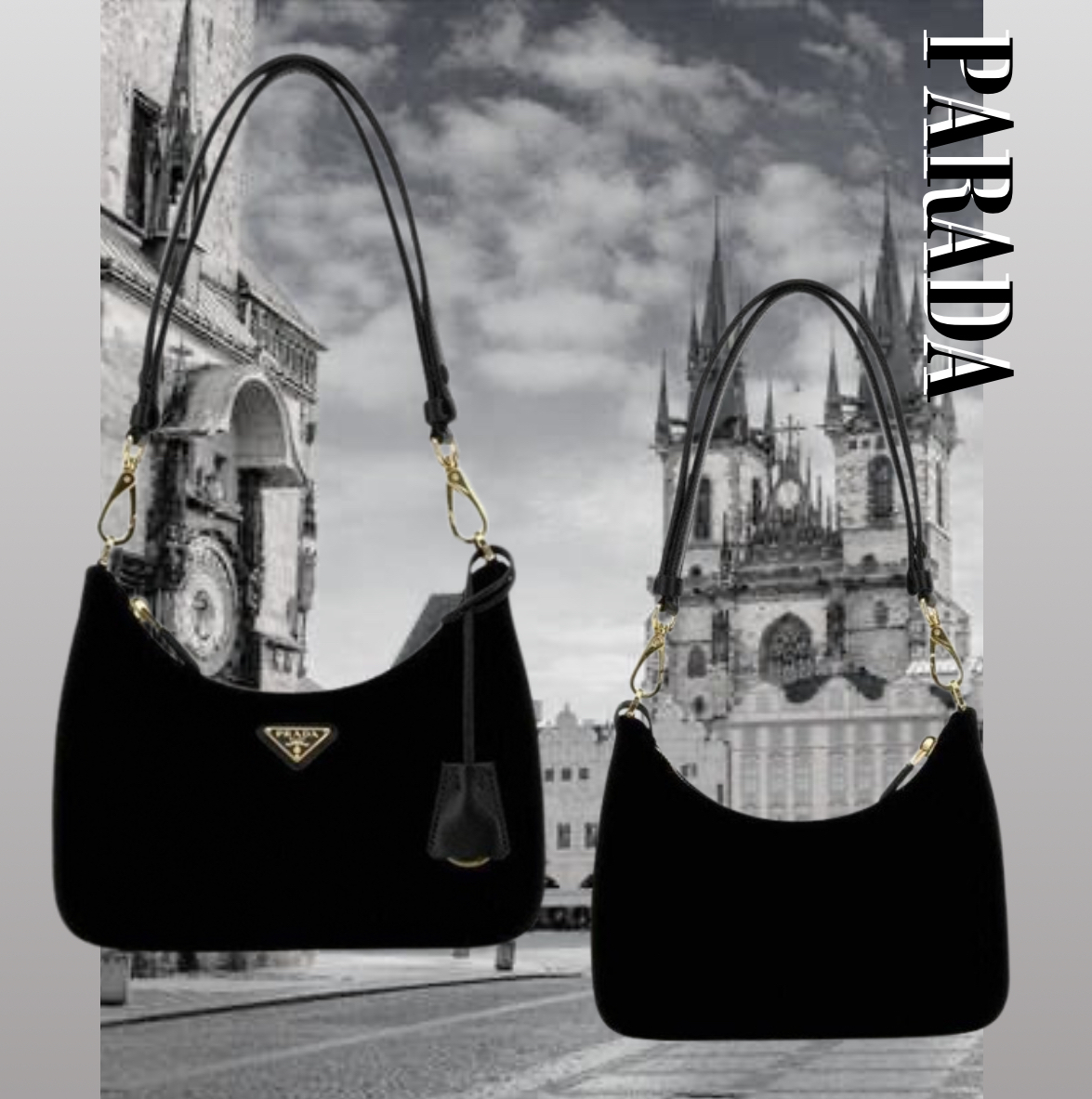PRADA Re-Edition ベルベット ミニバッグ