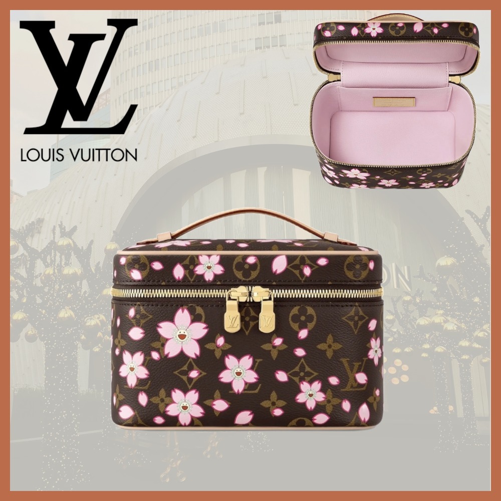 【桜がキュート♡】LV 村上隆コラボ バニティバッグ