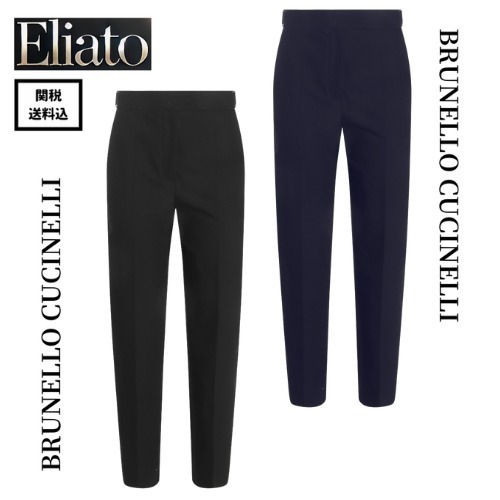 BRUNELLO CUCINELLI★High Waist Cigarette Pants