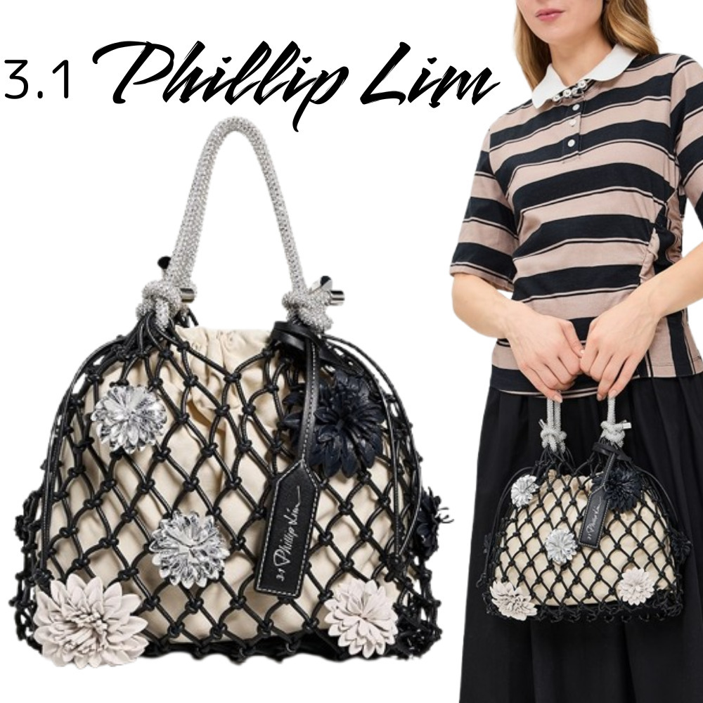 【3.1 Phillip Lim】Macrame Mini Sac with Flowers