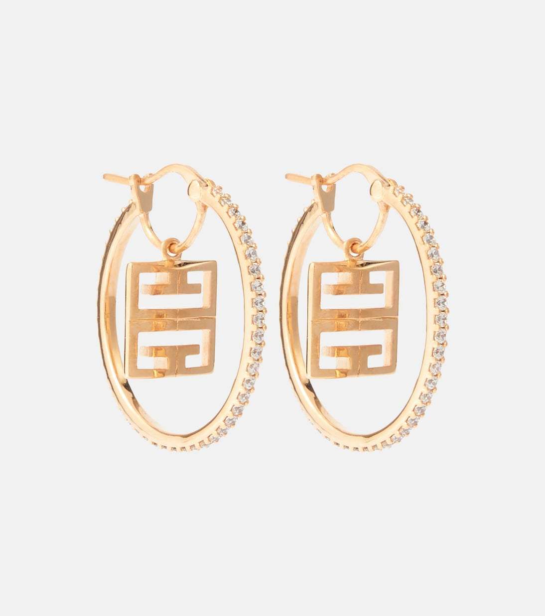 【Givenchy】 4Gクリスタル-embellishedフープイヤリング