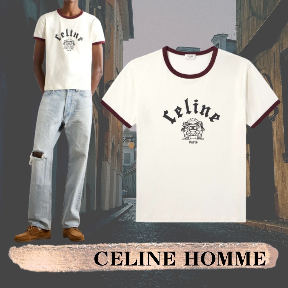 CELINE HOMME☆関税込み☆クロップド コットンジャージーTシャツ