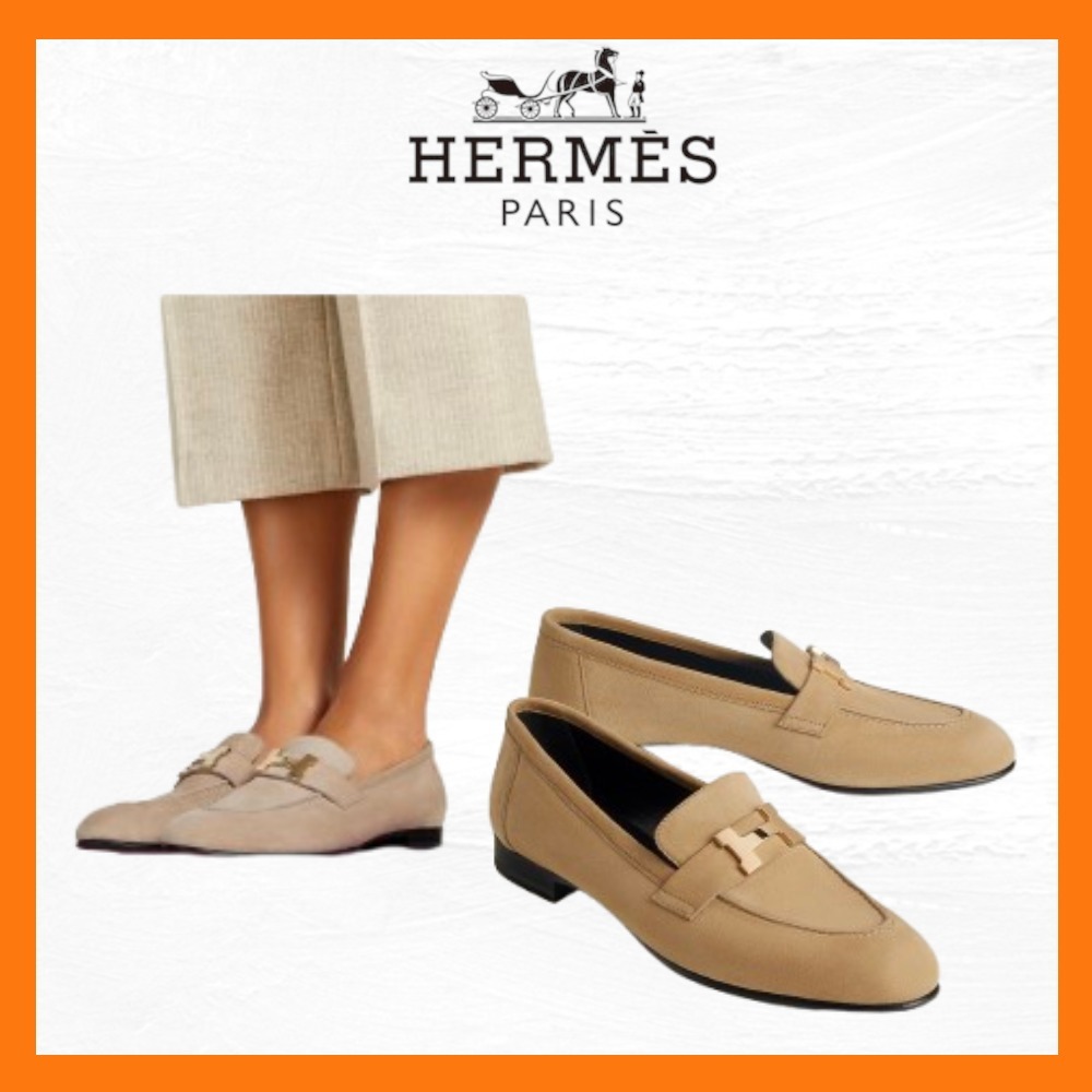 気品漂うエレガントスタイル HERMES Mocassins Paris ローファー